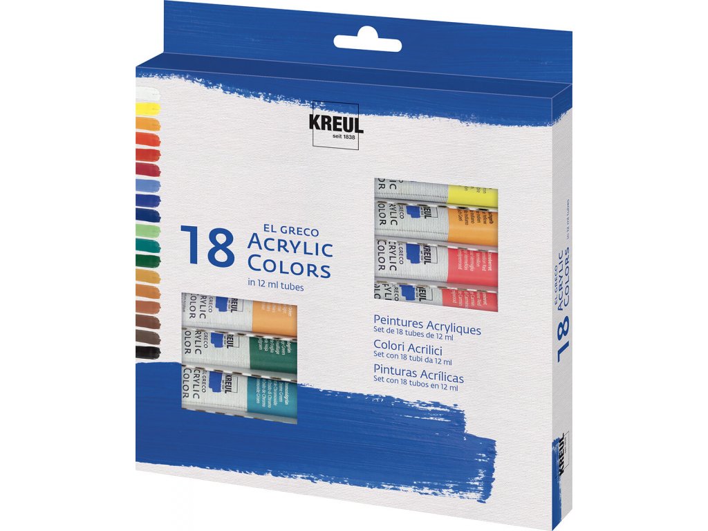 Súprava akrylových farieb KREUL EL GRECO 18 x 12 ml