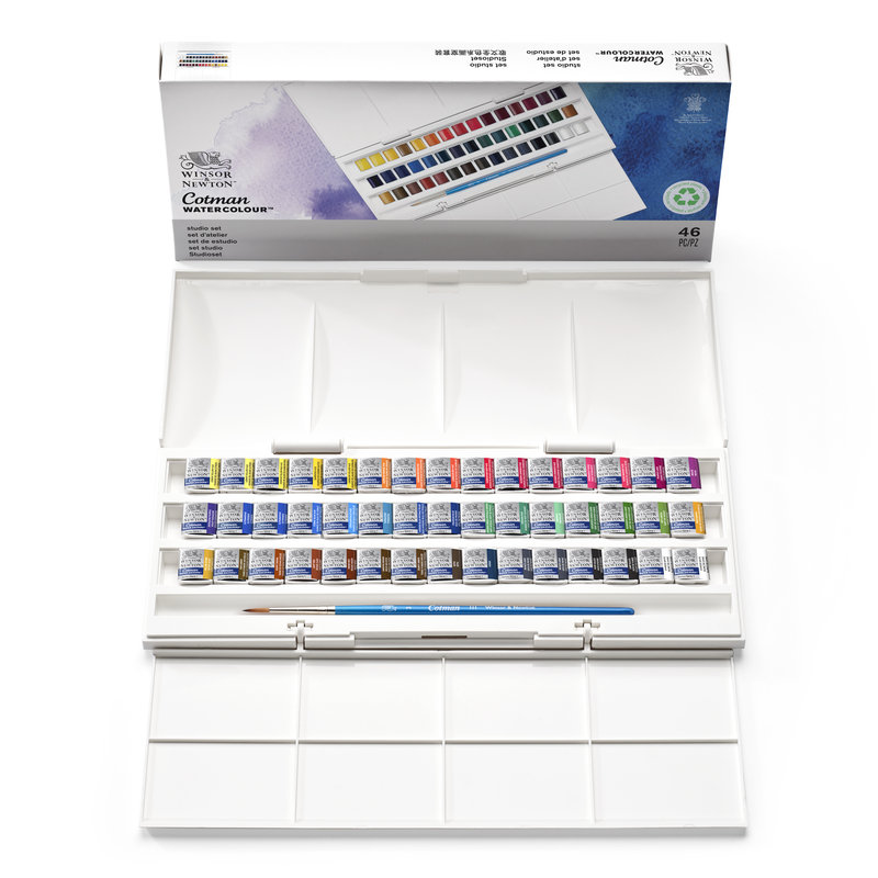 Akvarelová súprava Cotman Winsor & Newton 45 ks