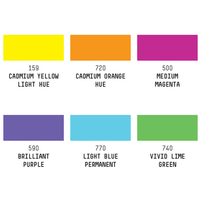 Sada akrylových markerov Liquitex 6 ks – Vibrant – Obrázok 4