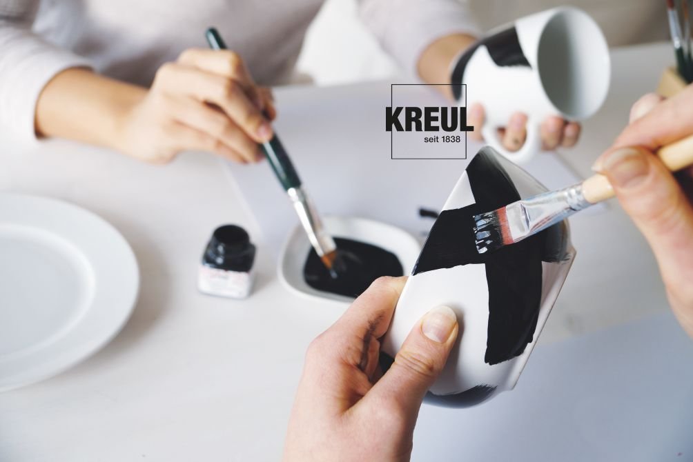 Súprava farieb na sklo a porcelán KREUL 6 x 20 ml - krycia – Obrázok 3