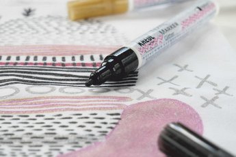 Súprava popisovačov na textil KREUL 5 ks - Glitrovaná – Obrázok 4